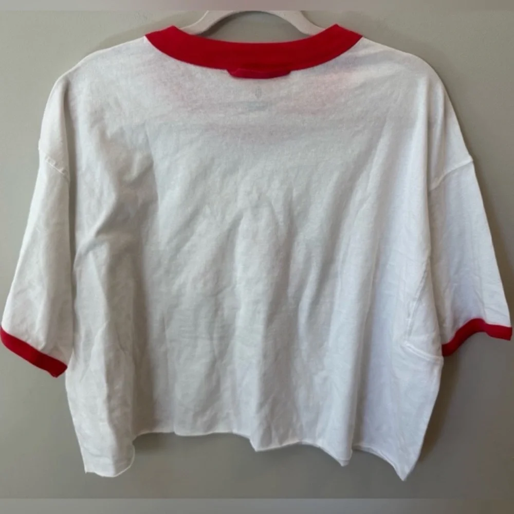 NEW! FP Movement by Free People White and Red Crop Top, Small - Picture 6 of 6